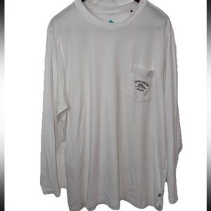Tommy Bahama Men's Size XXXL White Long Sleeve T-Shirt with Front Pocket